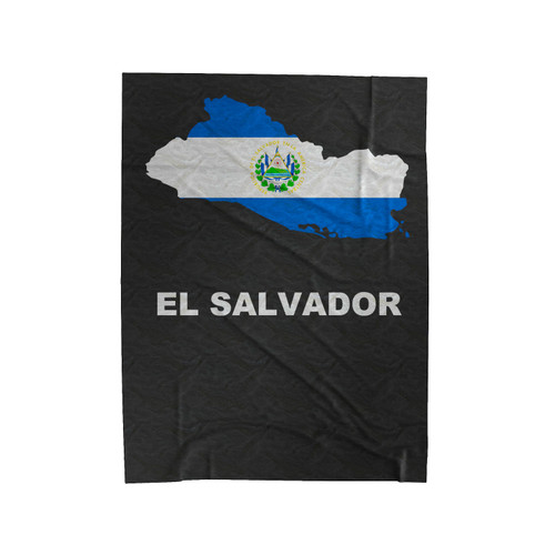 El Salvador Country Map Color Velveteen Blanket