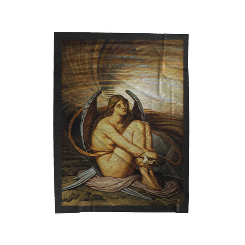 Elihu Vedder Soul In Bondage Velveteen Blanket