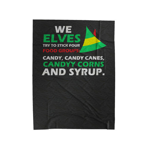 Elves Food Groups Christmas Family Holiday Elf Elves Holiday Elf Velveteen Blanket