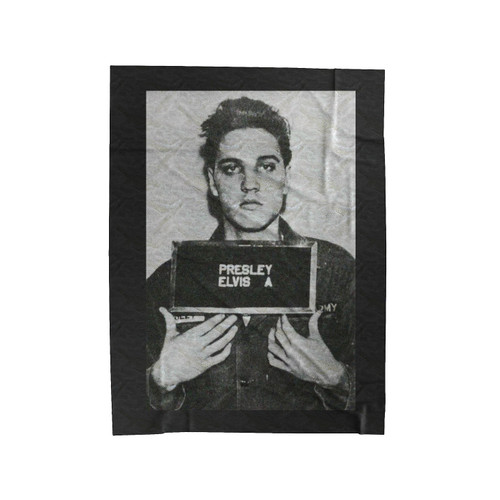 Elvis Aaron Presley Man King Rock Mugshot Velveteen Blanket