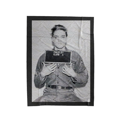 Elvis Aaron Presley Parodi Mugshot Velveteen Blanket