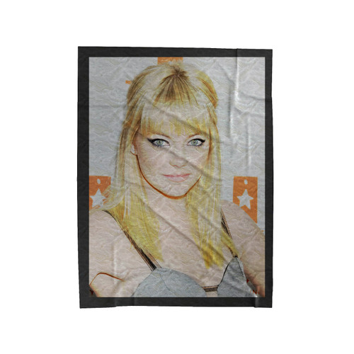 Emma Stone's New Blonde Hair Velveteen Blanket