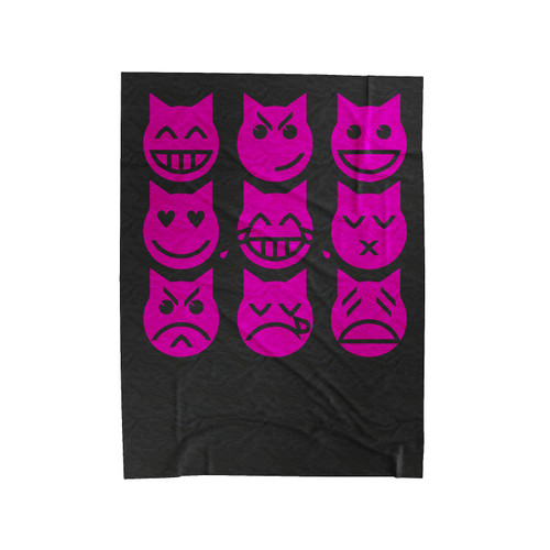 Emoji Pussy Cat Baby Velveteen Blanket