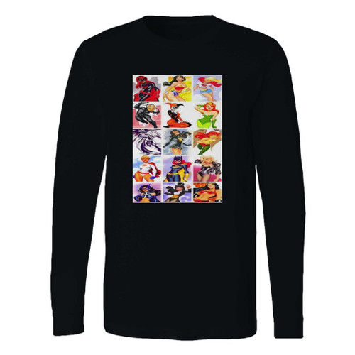 This classic fit ladies of dc comics huntress wonder woman supergirl catwoman harley quinn long sleeve shirt is casually elegant and very comfortable. With fine quality print to make one stand out, it's a perfect fit for every occasion.