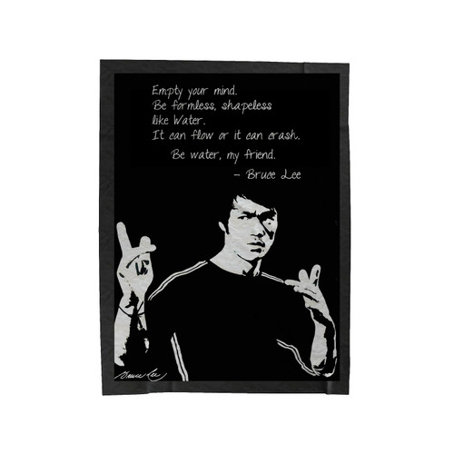 Empty Your Mind Be Formless Bruce Lee Velveteen Blanket