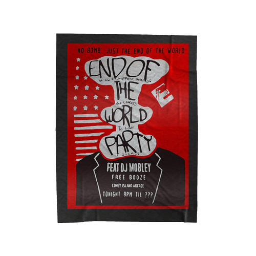 End Of The World Party Mr. Robot Velveteen Blanket