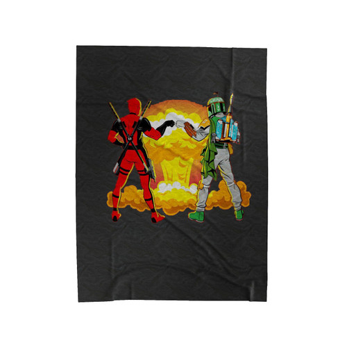 Epic Bro Fist Deadpool Boba Fett Velveteen Blanket