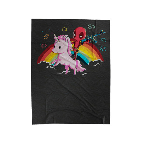 Epic Deadpool Unicorn Velveteen Blanket