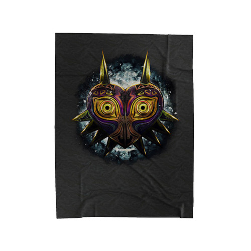 Epic Majoras Mask Inspired Legend Of Zelda Velveteen Blanket