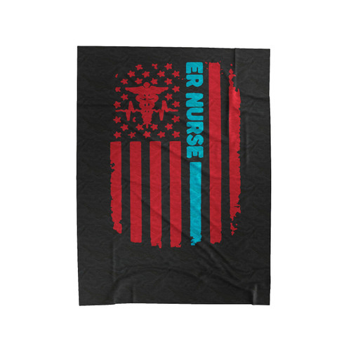 Er Nurse Distressed American Flag Nurse Emergency Nurse Trauma Nurse Rn Lpn Nurse Gift Velveteen Blanket