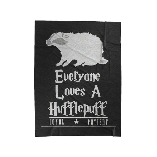 Everyone Loves A Hufflepuf Velveteen Blanket