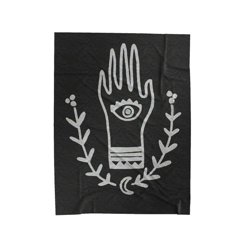Evil Eye Hand Eye Coordination Velveteen Blanket