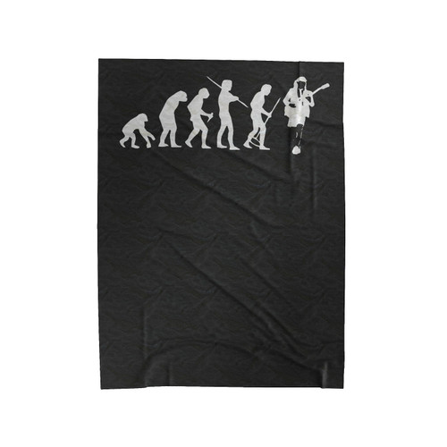 Evolution Of Angus Young Velveteen Blanket