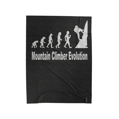Evolution To Mountain Climber Velveteen Blanket