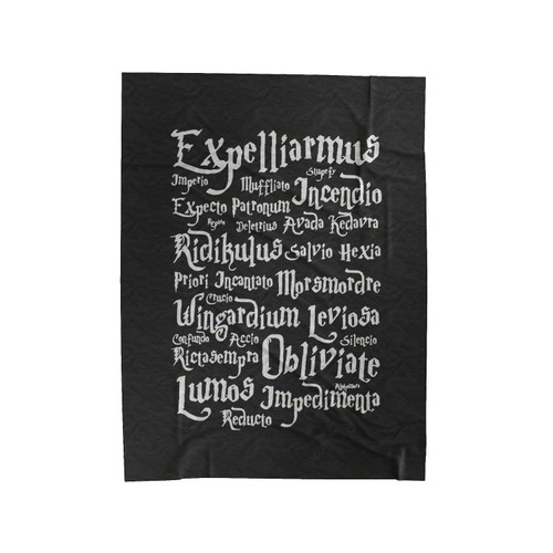 Expecto Patronum Magical Spell Velveteen Blanket