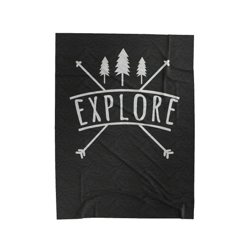 Explore Tree Arrows Velveteen Blanket