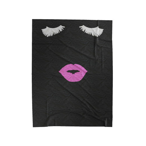 Eyelashes And Lips Eyelash Eyelashes Make Up Lipstick Lip Gloss Velveteen Blanket