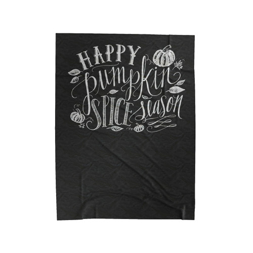Fall Happy Pumpkin Spice Season Halloween Velveteen Blanket