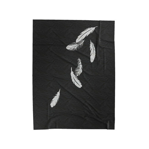 Falling Feathers Velveteen Blanket