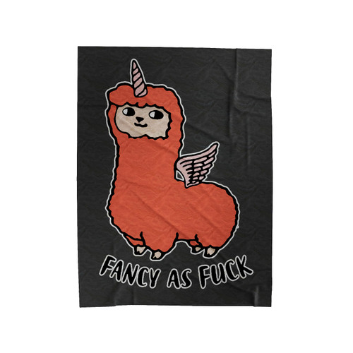 Fancy As Fuck Llama Velveteen Blanket