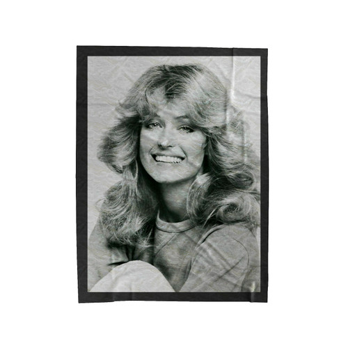 Farrah Fawcett Black And White Velveteen Blanket