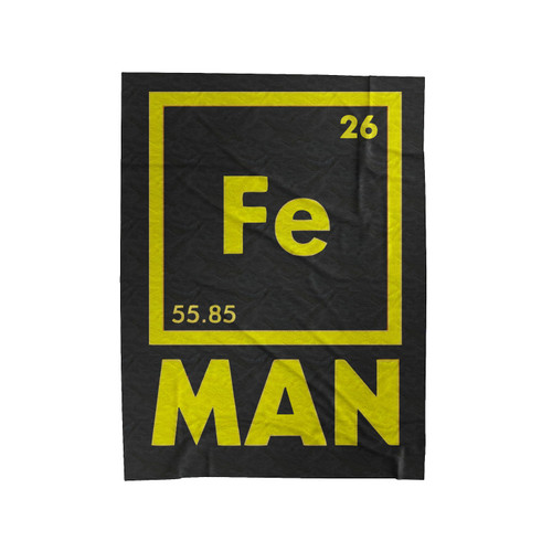 Fe Man Chemical Element For Iron Man Velveteen Blanket
