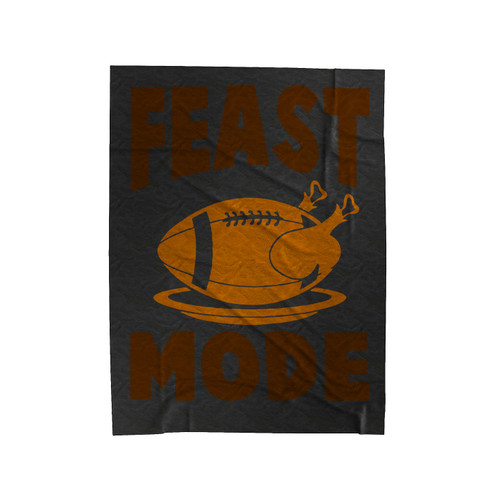 Feast Mode Thanksgiving Baseball Velveteen Blanket