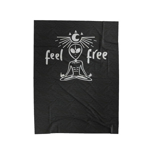 Feel Free Alien Yoga Velveteen Blanket