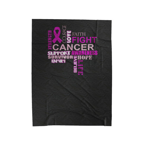 Fight Cancer Breast Cancer Survivor Pink Velveteen Blanket