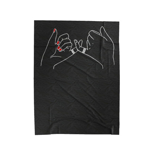 Fingers Crossed Velveteen Blanket