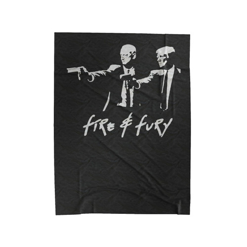Fire And Fury Trump Velveteen Blanket