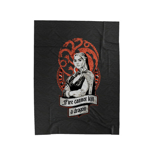 Fire Can Not Kill A Dragon Velveteen Blanket