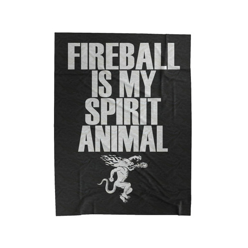 Fireball Is My Spirit Animal Velveteen Blanket