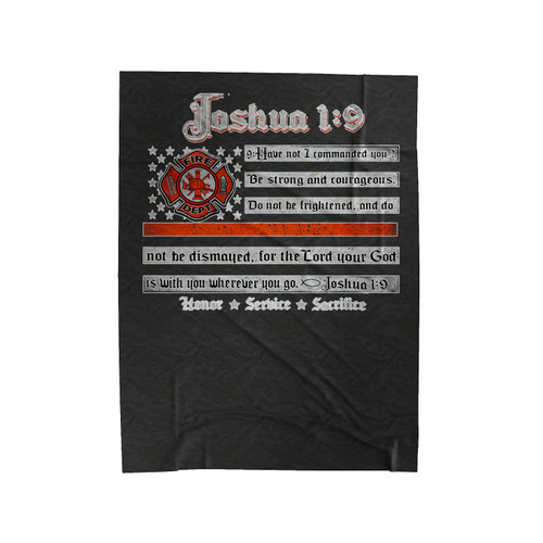 Firefighter Joshua 1 9 Velveteen Blanket