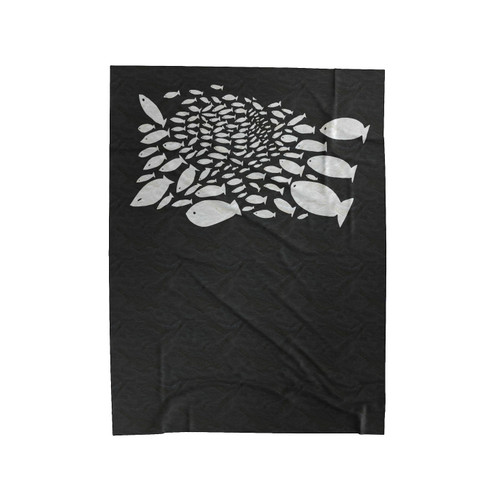 Fish Swarm Velveteen Blanket