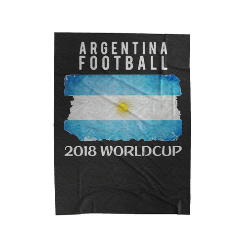 Flag Argentina Football Velveteen Blanket