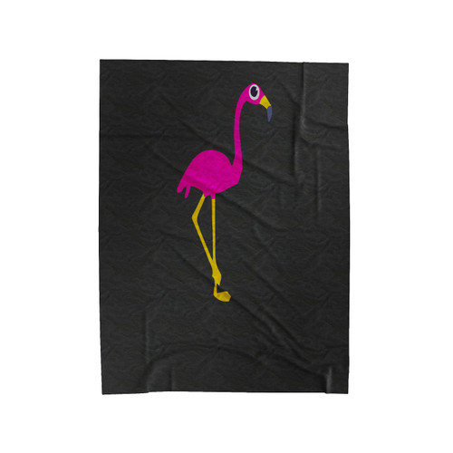 Flamingo Pink Bird Velveteen Blanket