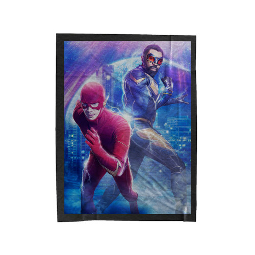Flash And Black Lightning Velveteen Blanket