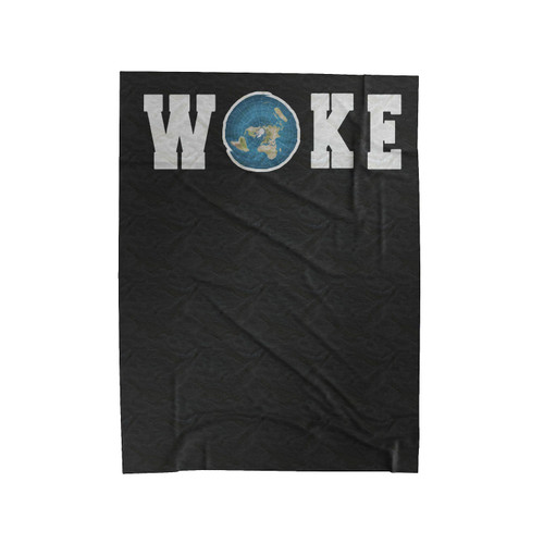 Flat Earth Woke Velveteen Blanket