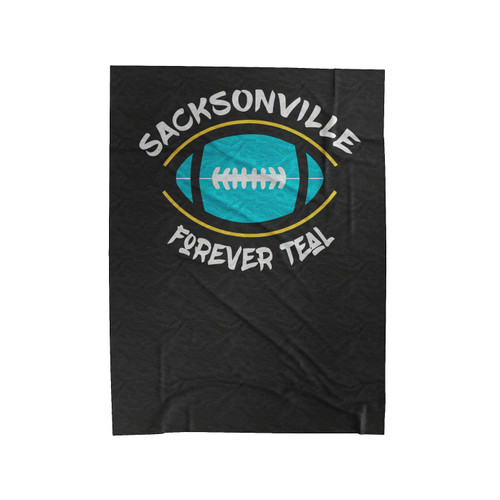 Florida Sacksonville Forever Teal Velveteen Blanket