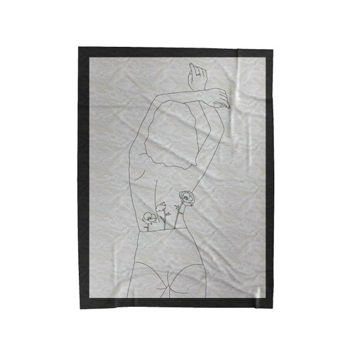 Flower Bottom Velveteen Blanket