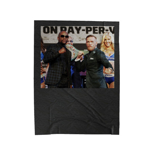 Floyd Mayweather Conor Mcgregor Money Belt Velveteen Blanket