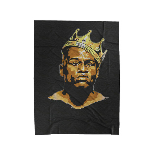 Floyd Mayweather King Crown Boxing Portrait Velveteen Blanket
