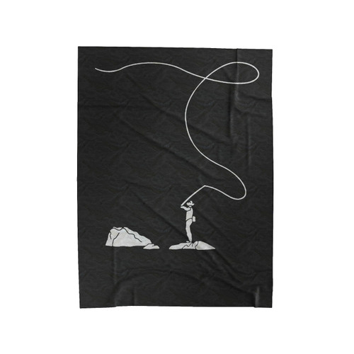 Fly Fishing Fishing Gift Fly Rod A Men Fly Fishing Lumberjack Hunting Velveteen Blanket