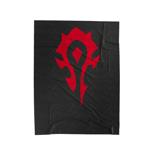 For The Horde Symbol Logo Gaming Warcraft Velveteen Blanket
