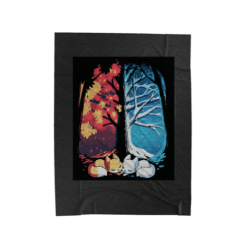 Fox Forest Two Side Velveteen Blanket