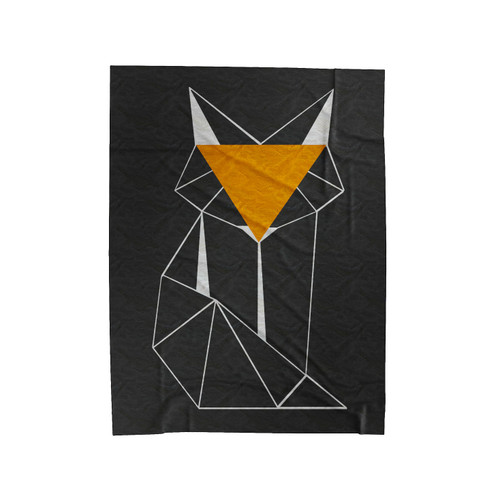 Fox Geometric Velveteen Blanket