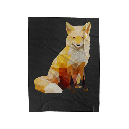 Fox Low Poly Velveteen Blanket