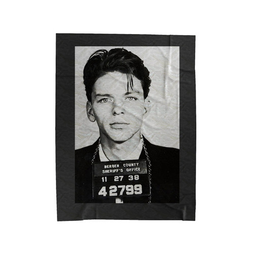 Frank Sinatra Mugshot 1938 Velveteen Blanket