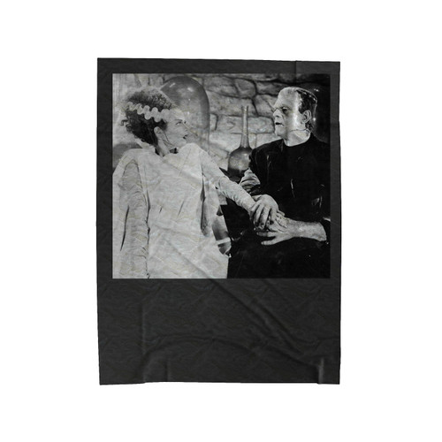Frankenstein And Bride Romance Velveteen Blanket